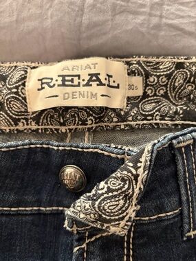 Ariat Dark Indigo Bootcut Jeans with Paisley Trim
